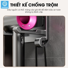 Giá treo máy sáy tóc chống trộm dán tường LD-7706 nhôm hợp kim không rỉ