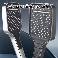 Vòi sen tăng áp bản to hiện đại 7 chế độ LD-9011, lưu lượng nước lớn và chế độ nút bấm dễ sử dụng