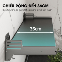 Kệ lò vi sóng, kệ gia vị kệ nhà bếp treo tường SQ-6188 thép carbon không rỉ