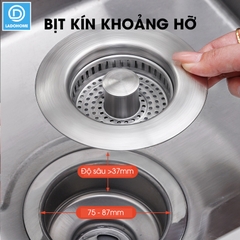Bộ lọc thoát nước cho bồn rửa chén, nắp thoát chậu rửa nhà bếp LH-2504, chất liệu inox và đồng không rỉ cao cấp