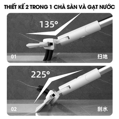 Cây gạt nước chà sàn nhà tắm 2 trong 1, chổi cọ sàn và gạt nước toilet LH-8899