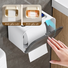 Hộp đựng giấy vệ sinh JW8810, đựng khăn giấy treo tường, nhựa PP nguyên sinh