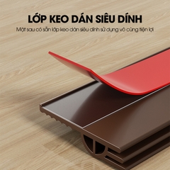 Ron chặn khe cửa dán một bên phiên bản nâng cấp 3 lớp giúp ngăn bụi gió và cách âm, tích hợp sẵn keo dán dể dàng lắp đặt