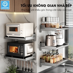 Kệ lò vi sóng, kệ gia vị kệ nhà bếp treo tường SQ-6188 thép carbon không rỉ