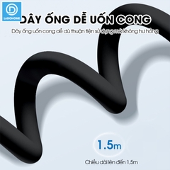Ống nước vòi sen 1.5m TPR Silicon dẻo dai siêu bền chống cháy sử dụng được nóng lạnh, đầu nối bằng đồng chống mòn