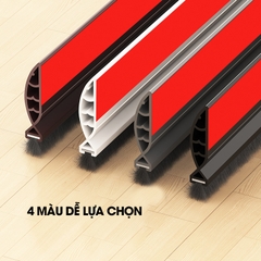 Thanh nệp cứng chặn chân cửa nhựa PVC dùng cho khe hở lớn tới 3cm, giúp ngăn gió bụi, con trùng, cách âm cách nhiệt