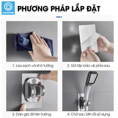 Giá đỡ vòi hoa sen dán tường GD01 có thể điều chỉnh góc nghiêng 45 độ