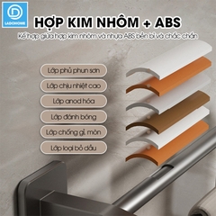 Giá treo khăn nhà tắm LD-5280 hợp kim nhôm không rỉ