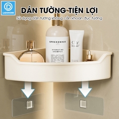 Kệ góc tường treo nhà tắm nhà bêp LD-6101, nhựa ABS siêu cứng cáp và bền bỉ