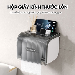 Hộp đựng giấy vệ sinh toilet W8286 nhựa ABS chống ố màu, có trục xoay dễ sử dụng