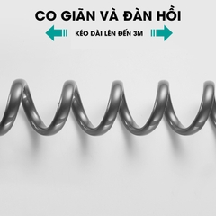 Ống nước lò xo co giãn cho vòi xịt vệ sinh, vòi xịt toilet nhà tắm nhựa PU, sử dụng được nóng lạnh