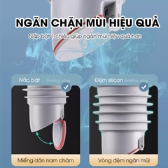 Thiết bị bịt kín ống thoát nước ngăn mùi SS15 cho nhà bếp, nhà vệ sinh, chống chảy ngược, chống con trùng, chống mùi