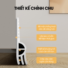 Ron chặn khe cửa dán một bên phiên bản nâng cấp 3 lớp giúp ngăn bụi gió và cách âm, tích hợp sẵn keo dán dể dàng lắp đặt