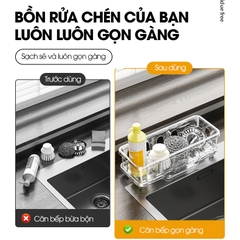 Giá để nước rửa chén, kệ để dụng cụ rửa bát đĩa LD-2457