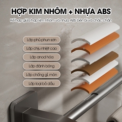 Giá treo khăn nhà tắm LD-5280 hợp kim nhôm không rỉ
