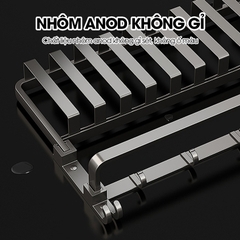 Giá treo khăn đa năng, kệ để khăn tắm gấp gọn SQ-6244 Nhôm Anod không rỉ