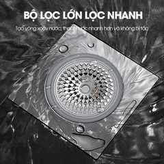 Nắp đậy cống thoát nước, thoát sàn một chiều ngăn mùi LD-2505 , chất liệu thép không rỉ + nhựa ABS