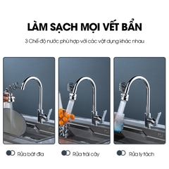 Đầu vòi tăng áp gắng bồn rửa chén lavabo LH-9309 dây lò xo kéo dài mọi ngóc ngách