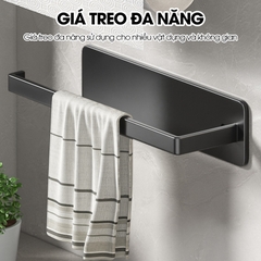 Giá treo túi đựng thực phẩm, thanh treo màn bọc thực phẩm, móc treo khăn lau nhà bếp LH-4102 Nhôm Anod không rỉ