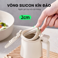 Hủ đựng gia vị cao cấp 350ml TLG-045 nắp bật có ron su dày đậy kín tuyệt đối, viên hút ẩm giữ cho gia vị khô ráo