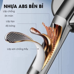Bộ vòi sen tăng áp 4 chế độ LH-9009 có đầu massage, nhựa ABS cao cấp, dùng được nóng lạnh đi kèm dây ống 1.5m và giá đỡ