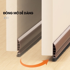 Thanh nệp cứng chặn chân cửa nhựa PVC dùng cho khe hở lớn tới 3cm, giúp ngăn gió bụi, con trùng, cách âm cách nhiệt