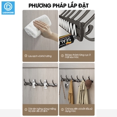 Móc treo tường RX14 Nhôm anod không rỉ, móc treo quần áo phòng ngủ, phòng khách, nhà tắm, nhà bếp, móc treo sau cửa