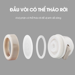 Đầu vòi cổ dài tăng áp 3 cấp độ gắng vòi rửa chén, dễ dàng xoay đến mọi ngóc ngách của bồn rửa