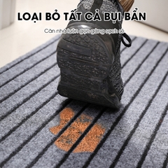 Thảm lót sàn chùi chân 50x80cm chống trượt hút nước hút dầu có rảnh chìm giúp giữ hạt bụi