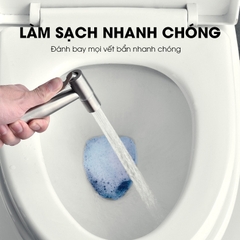 Vòi xịt toilet, vòi xịt vệ sinh phòng tắm cao cấp INOX304 LH-9423 + tặng kèm giá đỡ, ống dây lò xo 3 mét chất lượng cao