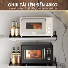 Kệ lò vi sóng, kệ gia vị kệ nhà bếp treo tường SQ-6188 thép carbon không rỉ
