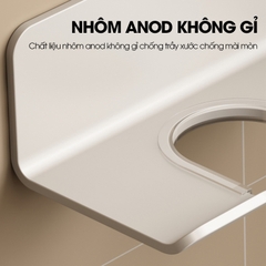 Giá treo máy xáy tóc dán tường LH-7701 nhôm anod không rỉ