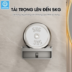 Khay đựng xà phòng LH-1946 có ngăn để bàn chải loại cốc hút chân không gắn tường dễ lắp đặt, nhôm anod không gỉ