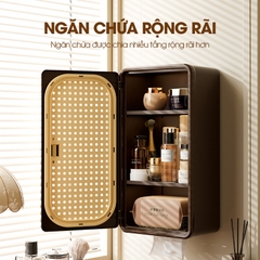 Hộp đựng khăn giấy mỹ phẩm treo tường JLG2503 , loại lớn có ngăn chia
