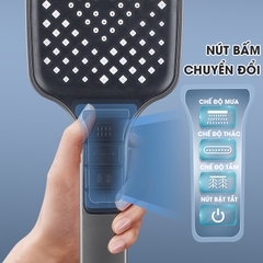 Vòi sen tăng áp bản to hiện đại 7 chế độ LD-9011, lưu lượng nước lớn và chế độ nút bấm dễ sử dụng