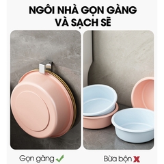 Móc treo thau nhựa, móc treo chậu rửa chén chậu giặt đồ RX12 thép carbon không rỉ