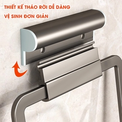 Giá để nắp nồi treo tường, giá treo nắp vung LH-6337 Nhôm Anod không rỉ + tặng keo dán, tắt kê và vít