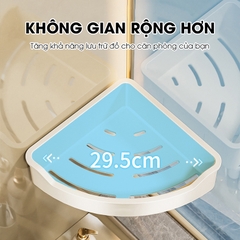 Kệ góc tường treo nhà tắm nhà bêp LD-6101, nhựa ABS siêu cứng cáp và bền bỉ