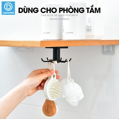Móc xoay treo muỗng thìa nhà bếp, móc treo bếp, móc dán tường D1848
