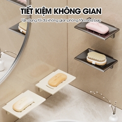 Khay đựng xà bông cục dán tường LD-1937 , khay đựng xà phòng có lỗ thoát nước thép carbon chống gỉ