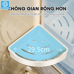 Kệ góc tường treo nhà tắm nhà bêp LD-6101, nhựa ABS siêu cứng cáp và bền bỉ