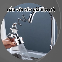 Đầu vòi tăng áp gắng bồn rửa chén lavabo LH-9309 dây lò xo kéo dài mọi ngóc ngách