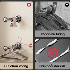 Giá treo móc quần áo hút chân không LD-4105, có thể kéo dài hoặc thu gọn dùng đê trên móc quần áo rất tiện và dễ lắp đặt
