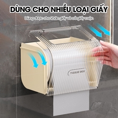 Hộp đựng giấy vệ sinh toilet W8286 nhựa ABS chống ố màu, có trục xoay dễ sử dụng