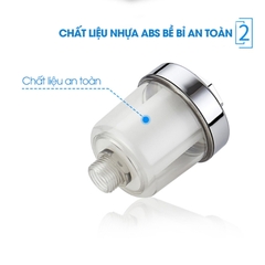 Đầu lọc nước cho vòi hoa sen, vòi rửa vệ sinh, vòi máy giặt,... LD-9322 tương thích cở ren 21, lõi lọc có thể thay thế