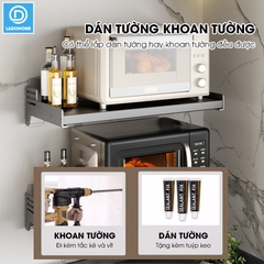 Kệ lò vi sóng, kệ gia vị kệ nhà bếp treo tường SQ-6188 thép carbon không rỉ