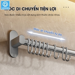 Móc treo nhà bếp đa năng có rảnh để dao và gác nắp nồi Nhôm Anod không rỉ RX08