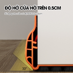 Thanh chèn chân cửa cải tiến với 2 lớp tăng khả năng cách âm và đáy lông đệm dể dàng đóng mở, ngăn côn trùng và gió bụi