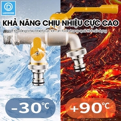 Vòi nước xả lưu lượng lớn cao cấp LD-9101, vòi xả hồ, vòi cho máy giặt, vòi nước ngoài trời sân vườn lõi to (Ren 21)