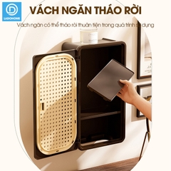 Hộp đựng khăn giấy mỹ phẩm treo tường JLG2503 , loại lớn có ngăn chia